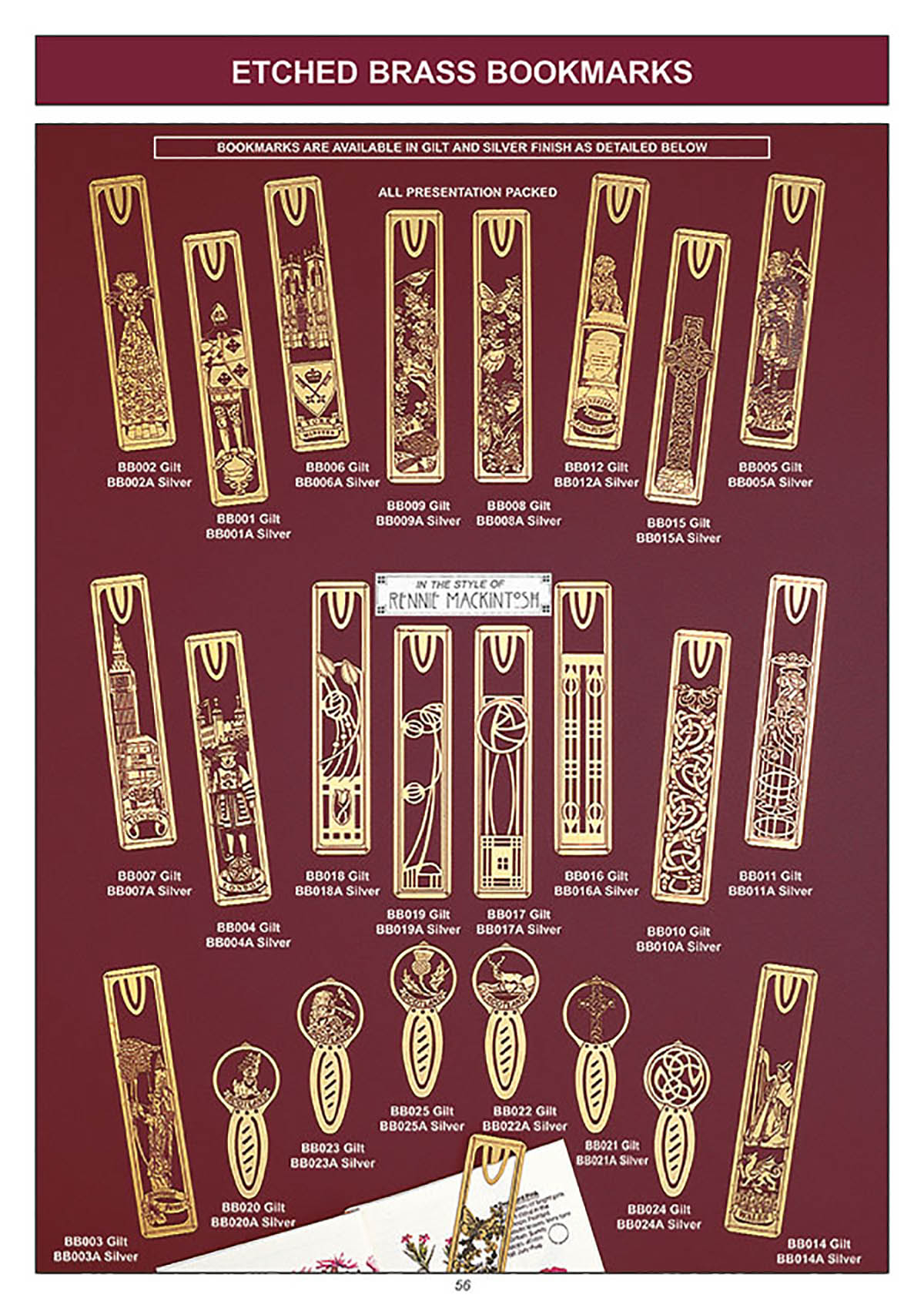 gift ware etched brass bookmarks souvenir