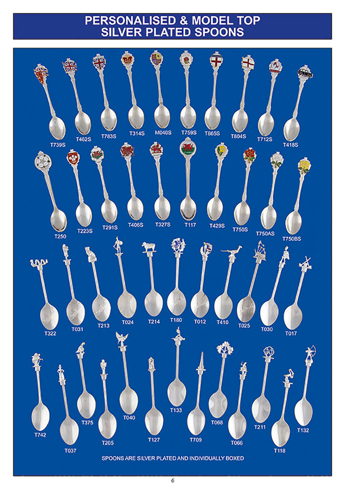 gift ware personalised silver plated spoons