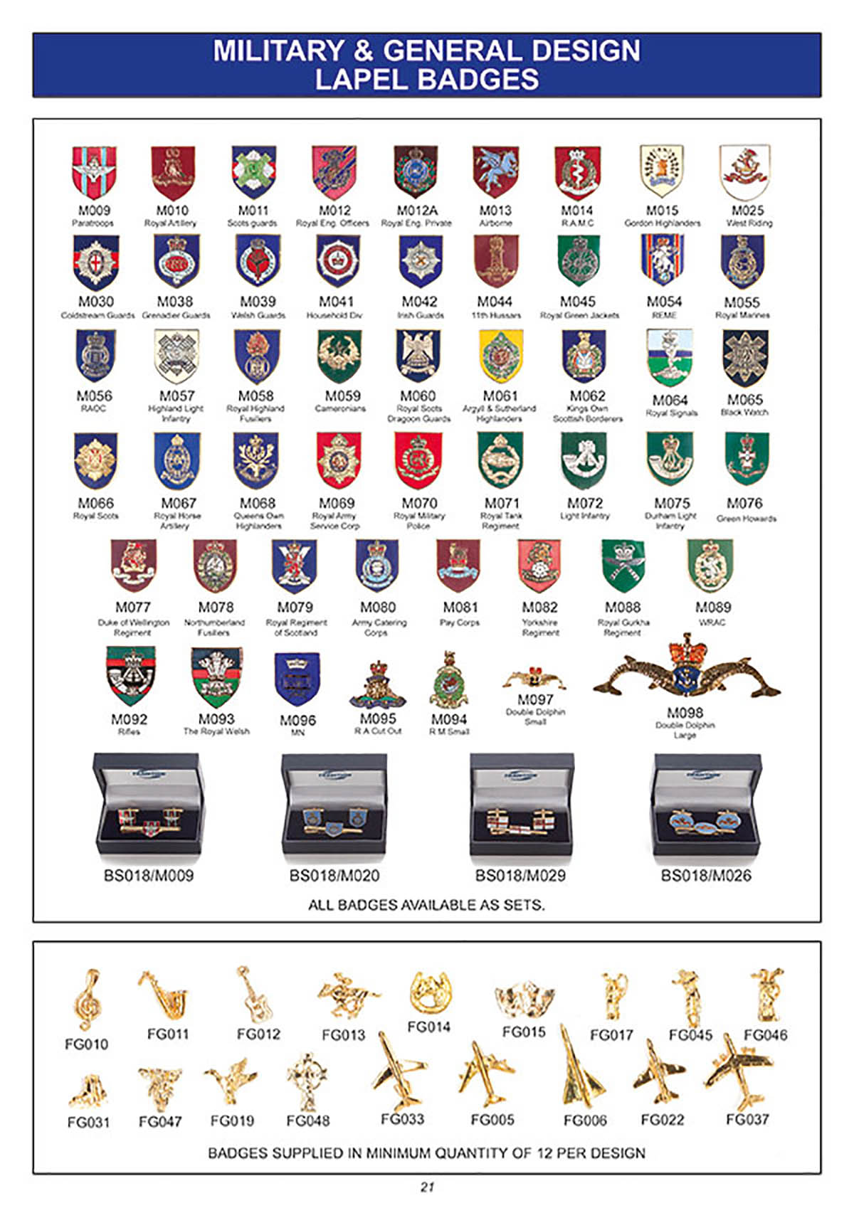 souvenir military lapel badges