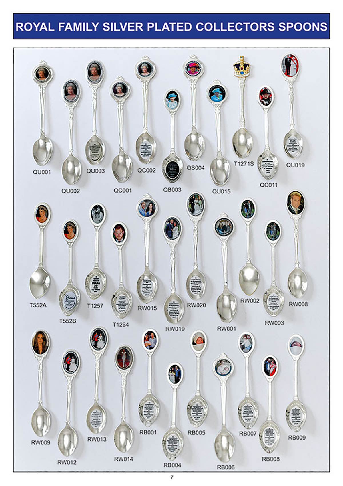 souvenir royal family silver spoons