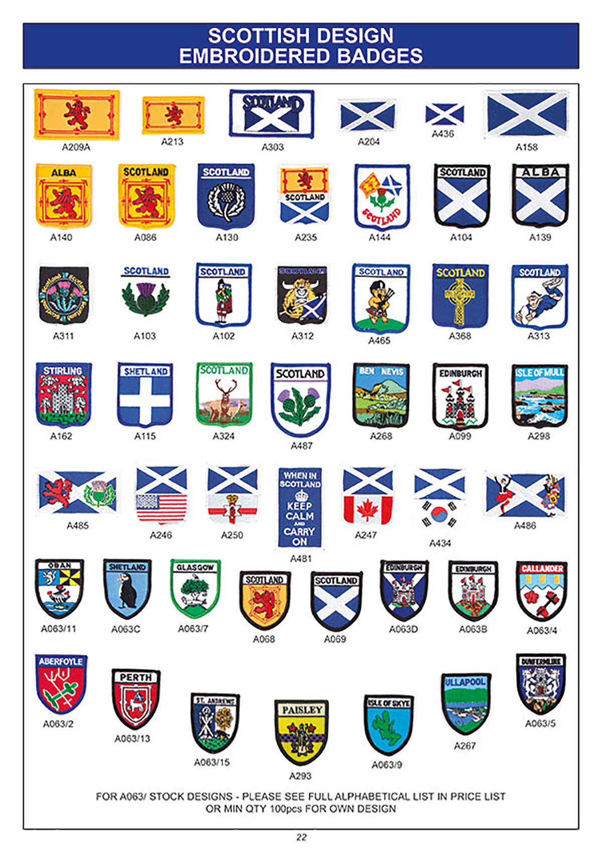 souvenirs scottish embroidered badges